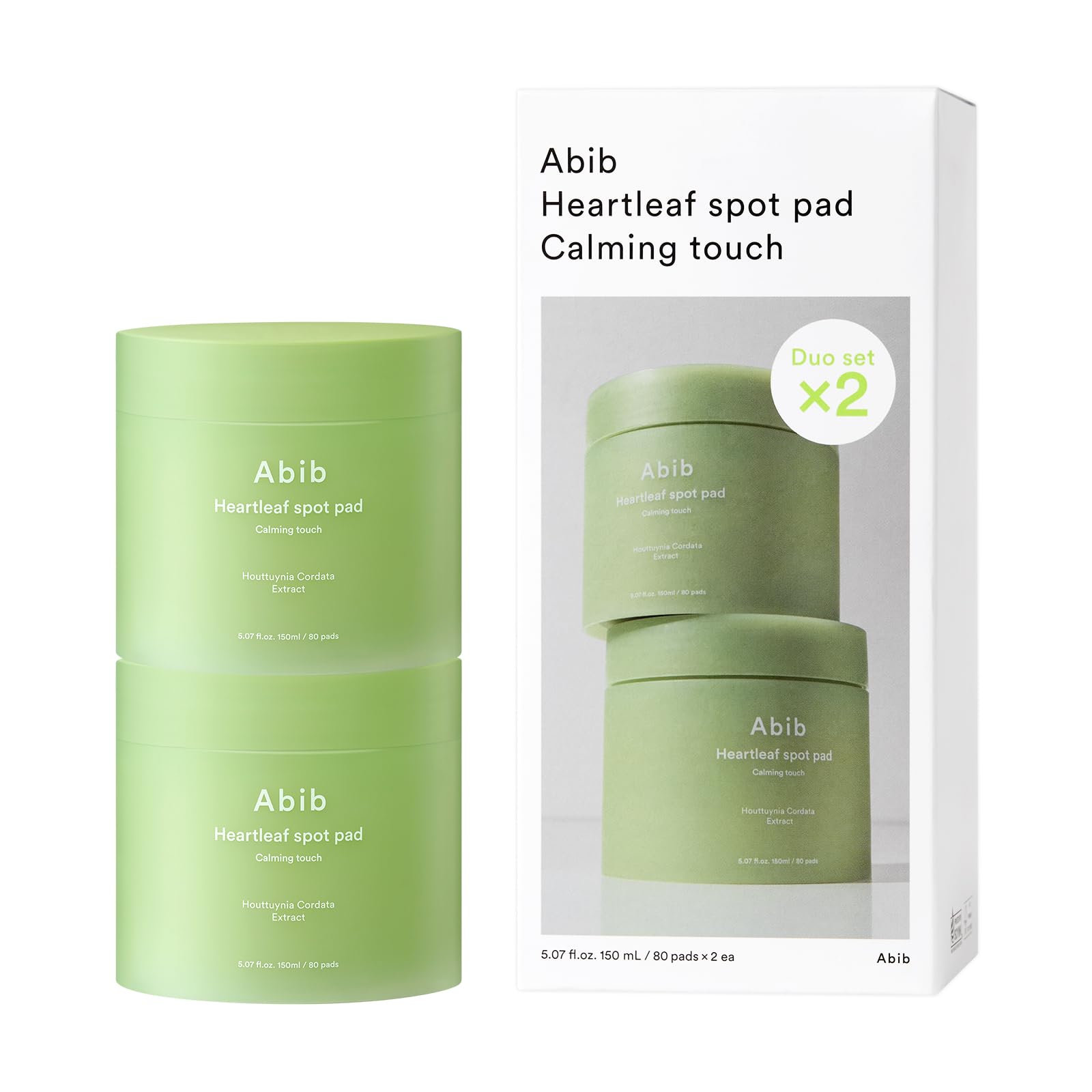 Abib Heartleaf Spot Pad Duo Set – 160 Pads, Korean Acne Soothing Toner Pads (10.14 fl oz)