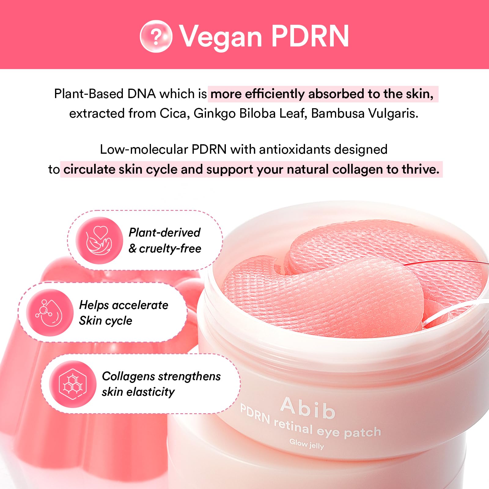 Abib Pink Me Up PDRN 3-Step Glow Kit | Overnight Firming Jelly Mask & Eye Patch Set