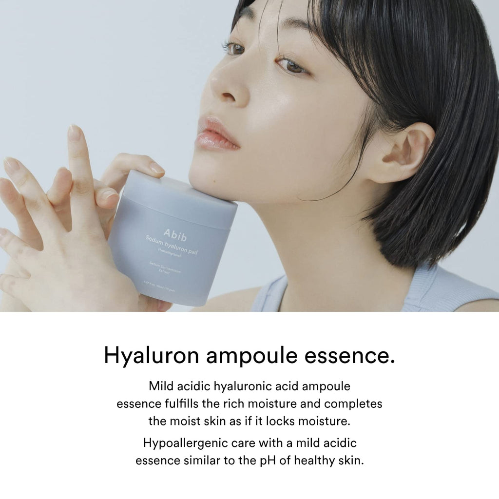 Abib Sedum Hyaluron Pad Hydrating Touch (75 Pads) | Hydration for Dry Skin | Korean Skincare
