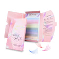 ABONNIE Colored Premade Lash Fans – 400pcs Mix Colors, 6D 15mm C Curl