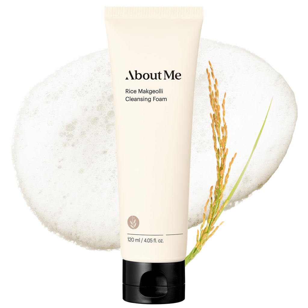 About Me Rice Makgeolli Cleansing Foam – Low pH Fermented Rice Cleanser for Sensitive Skin | 4.06 fl oz
