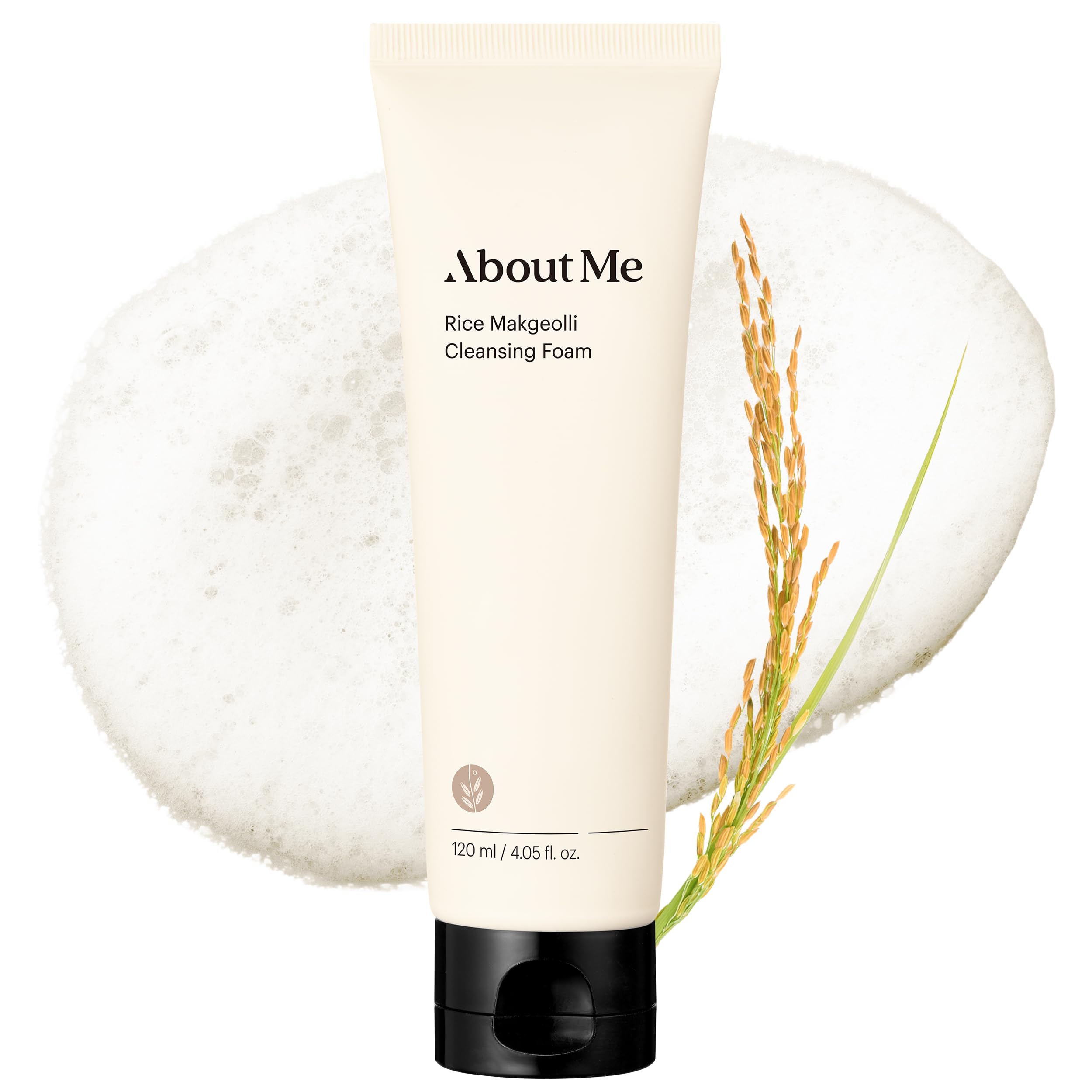 About Me Rice Makgeolli Cleansing Foam – Low pH Fermented Rice Cleanser for Sensitive Skin | 4.06 fl oz