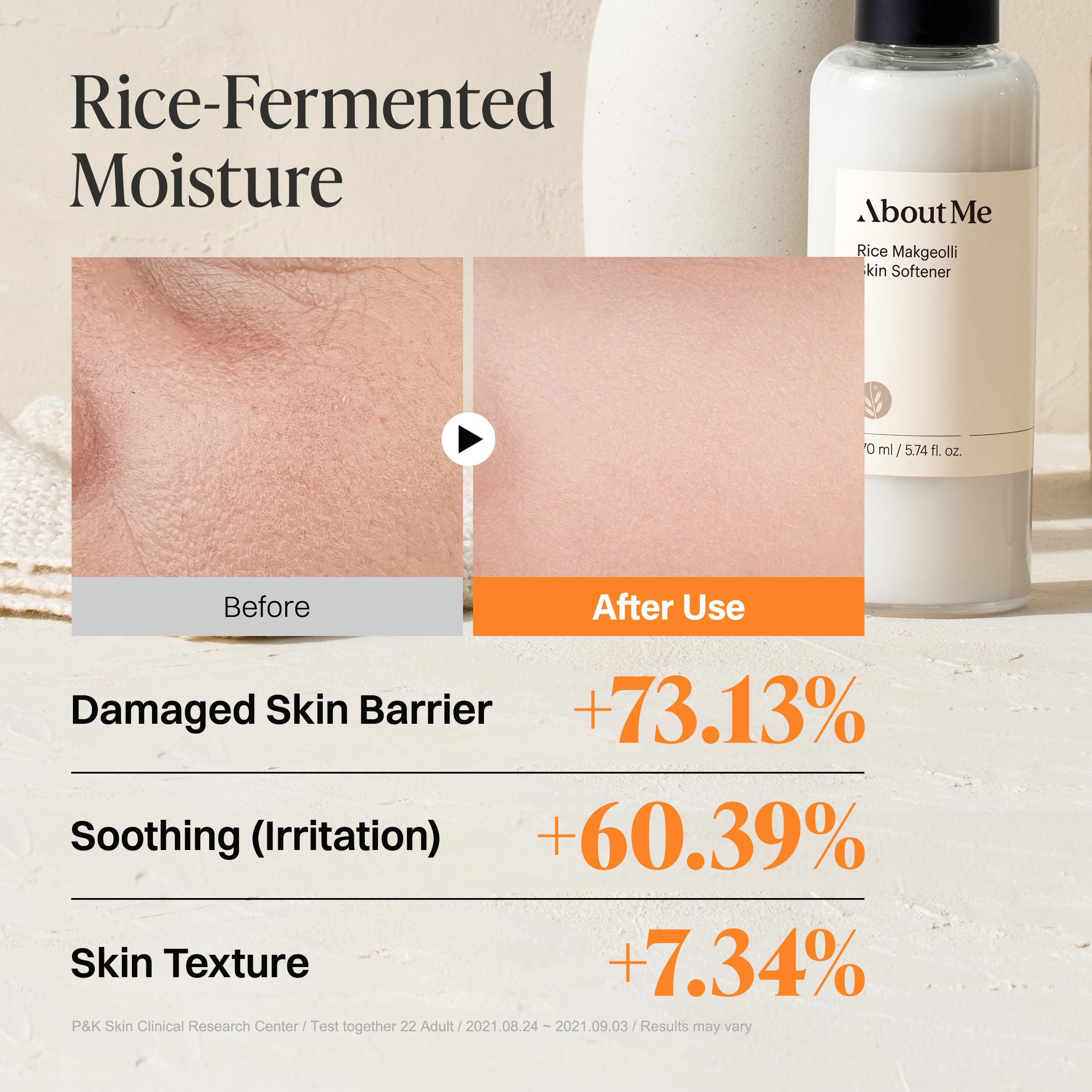 About Me Rice Makgeolli Skin Softener – 5 Ceramides & Rice Bran Toner for All Skin Types | 170ml