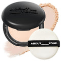 ABOUT TONE Blur Powder Pact 0.32oz – Pressed Powder with Mirror & Puff, Vegan, Ivory 2.5