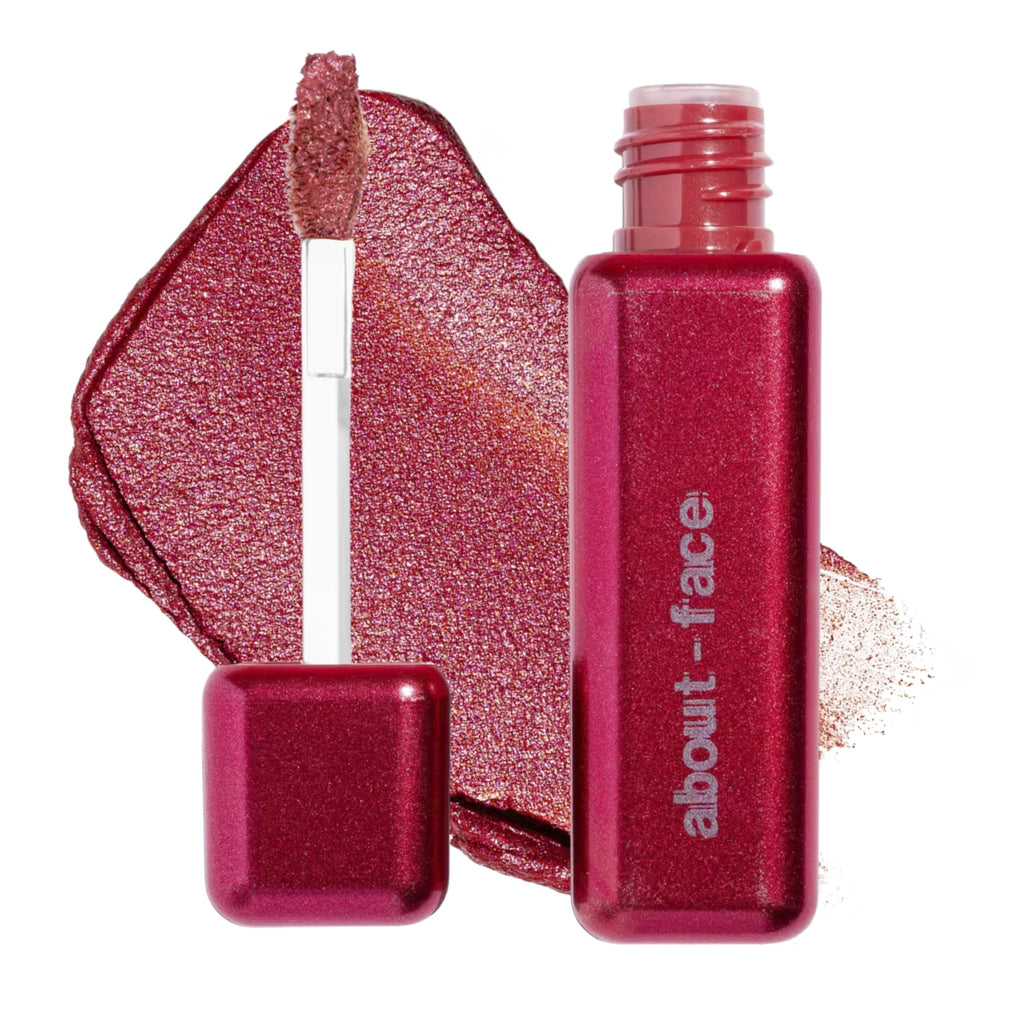 aboutface Fractal Glitter Eye Paint Cherie – Smudge-Proof, 12-Hour Liquid Eyeshadow (Vegan, Cruelty-Free)