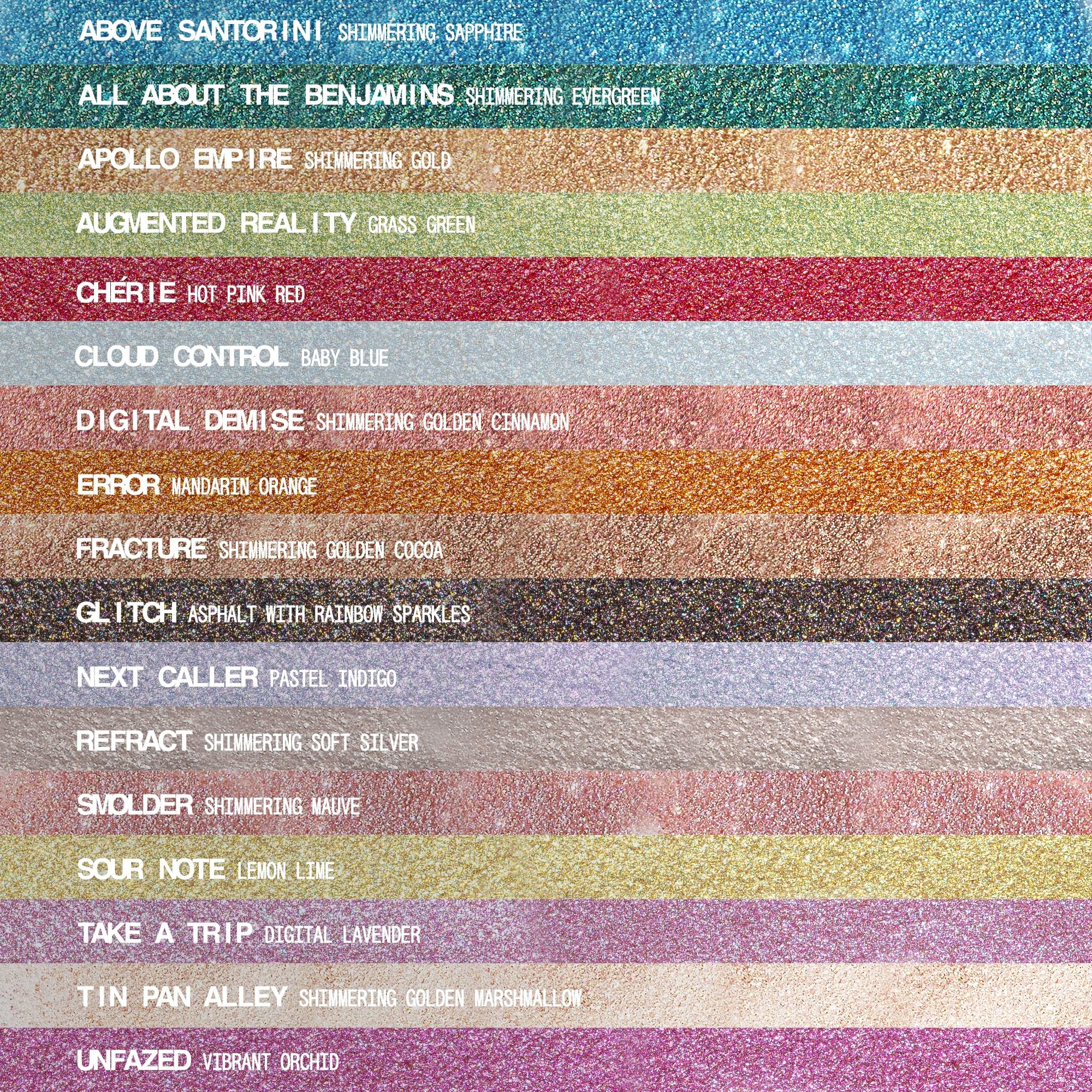 aboutface Fractal Glitter Eye Paint Cherie – Smudge-Proof, 12-Hour Liquid Eyeshadow (Vegan, Cruelty-Free)