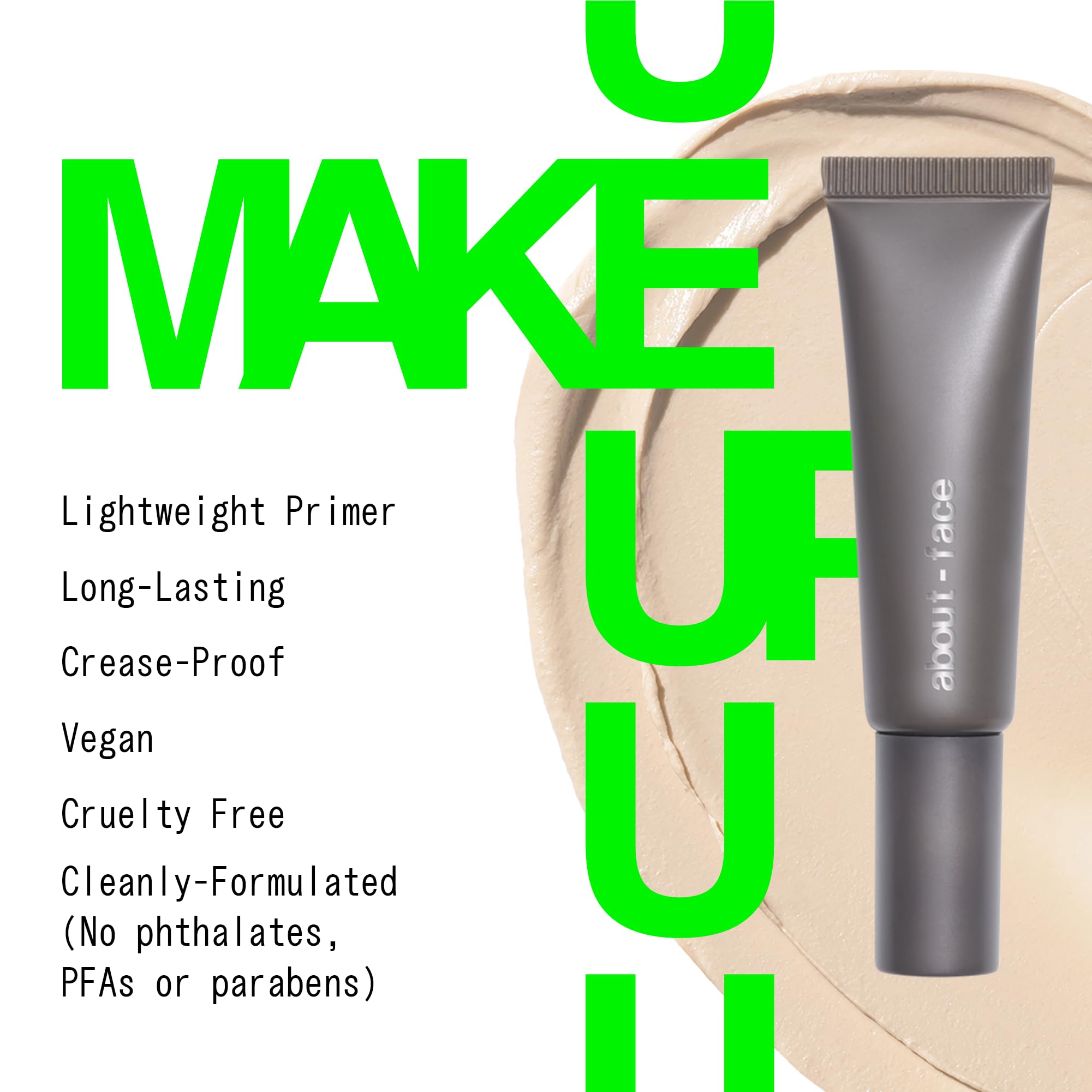 about-face Shadow Fix Eye Primer – Long-Wear, Crease-Proof Base, 0.405 oz – Vegan & Cruelty-Free