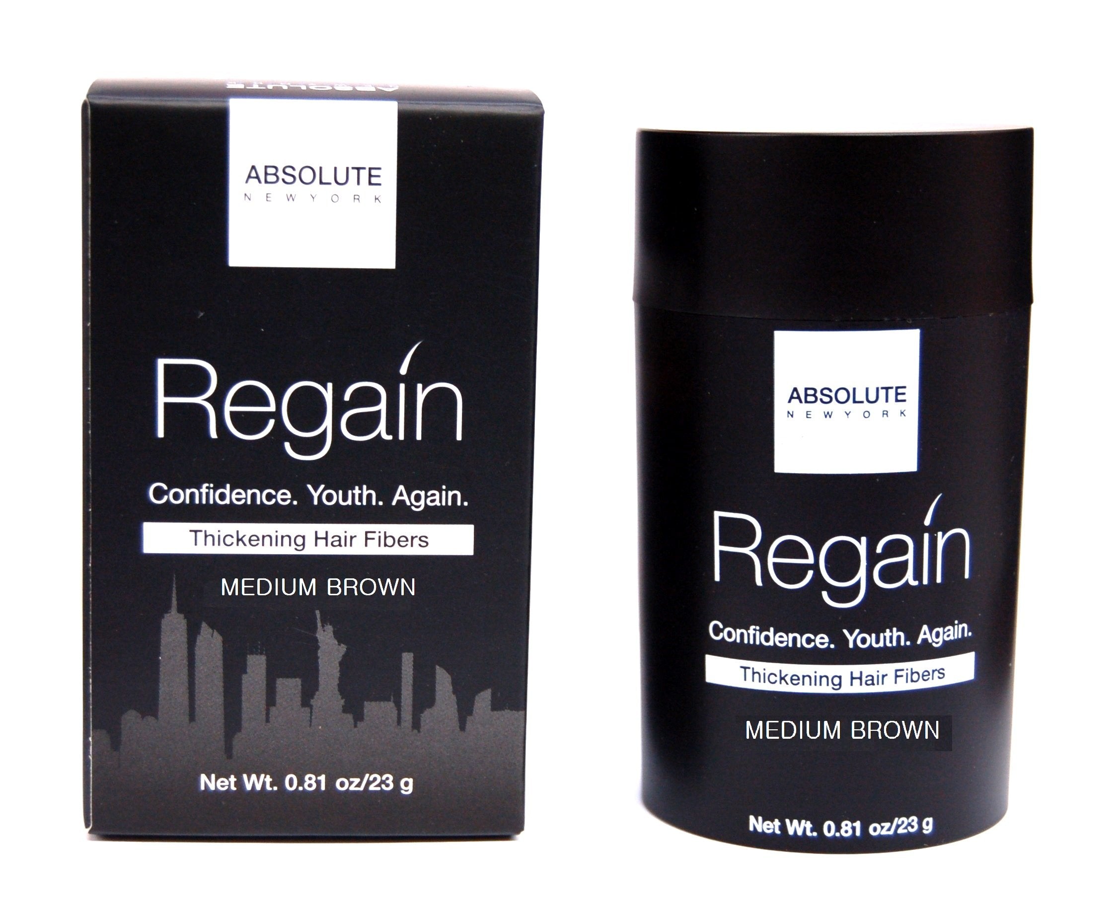 Absolute New York Regain Hair Fibers - Instant Thickening for Thinning Hair