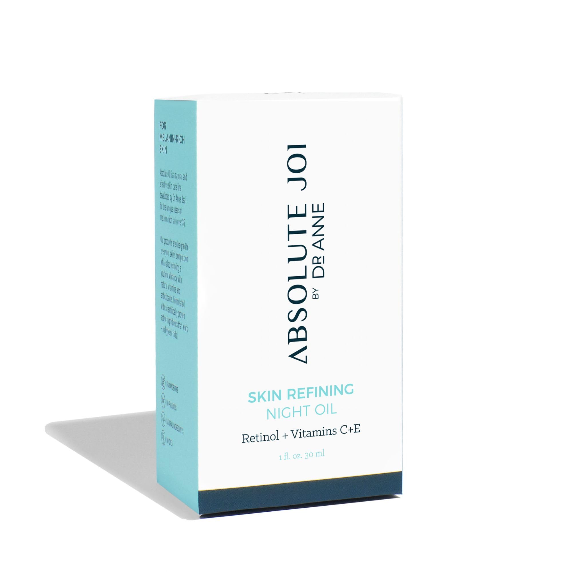 AbsoluteJOI Retinol Oil Serum with Vitamin C – Night Oil for Sensitive Skin (Unscented, 1 oz)