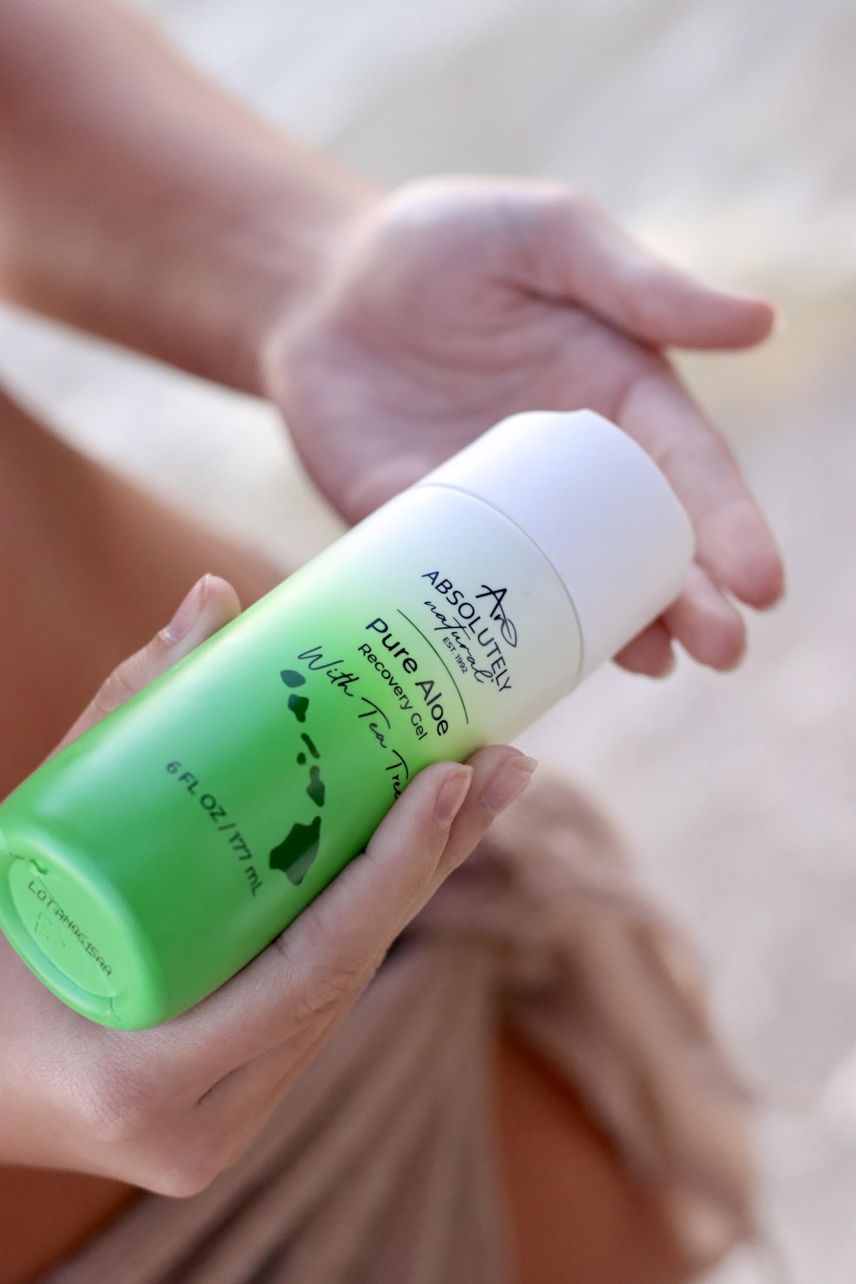 Absolutely Natural | 100% Pure Aloe Vera Cooling Gel for Sunburn Relief & Skin Comfort (6 oz)
