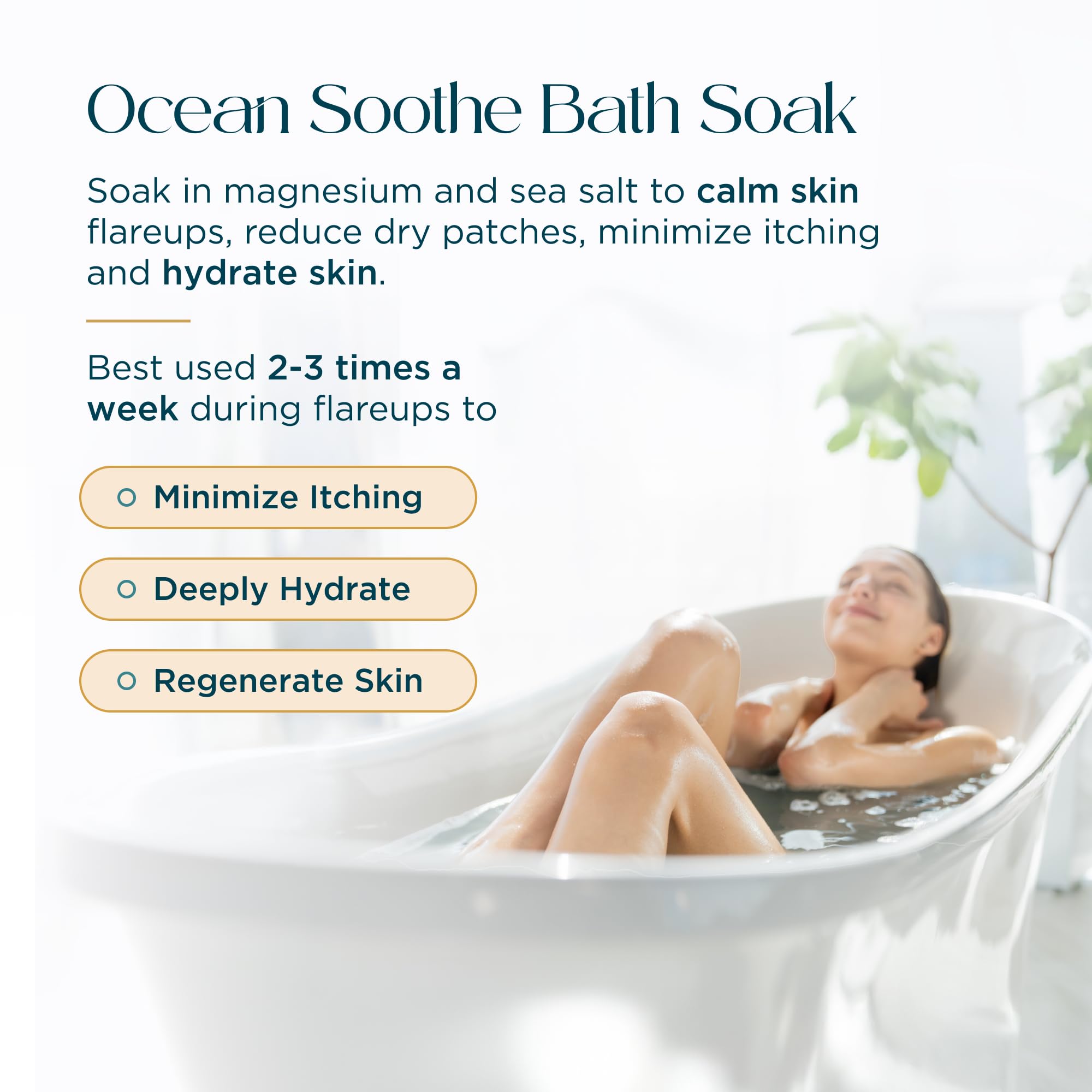 Abundant Natural Health Ocean Soothe Flare Relief Bath Soak – Magnesium Salt & Lavender, 500mL
