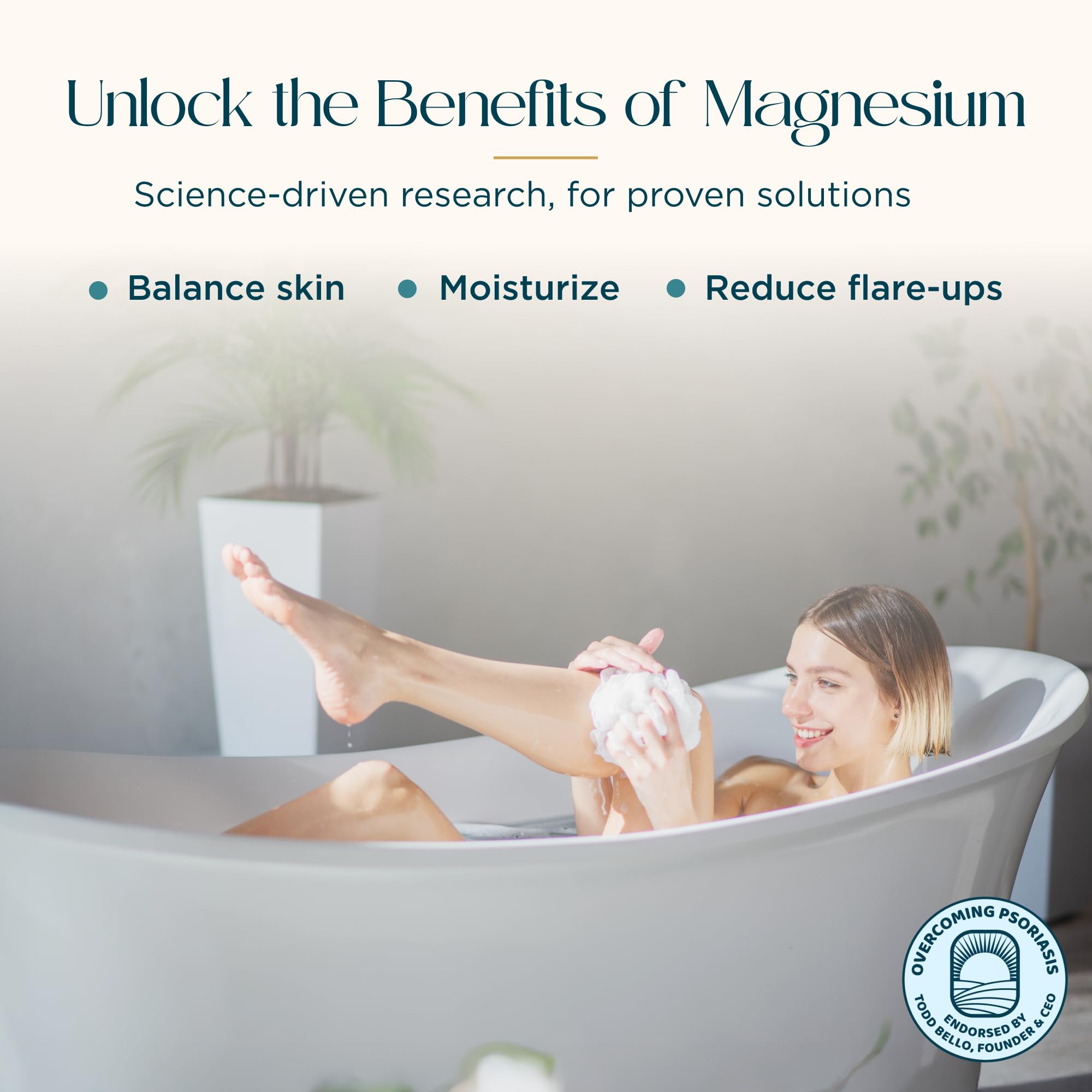 Abundant Natural Health Ocean Soothe Flare Relief Bath Soak – Magnesium Salt & Lavender, 500mL