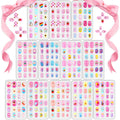 Acejoz 288-Piece Kids Nails Set – Pre-Glue Press-On Nails for Girls 8-12