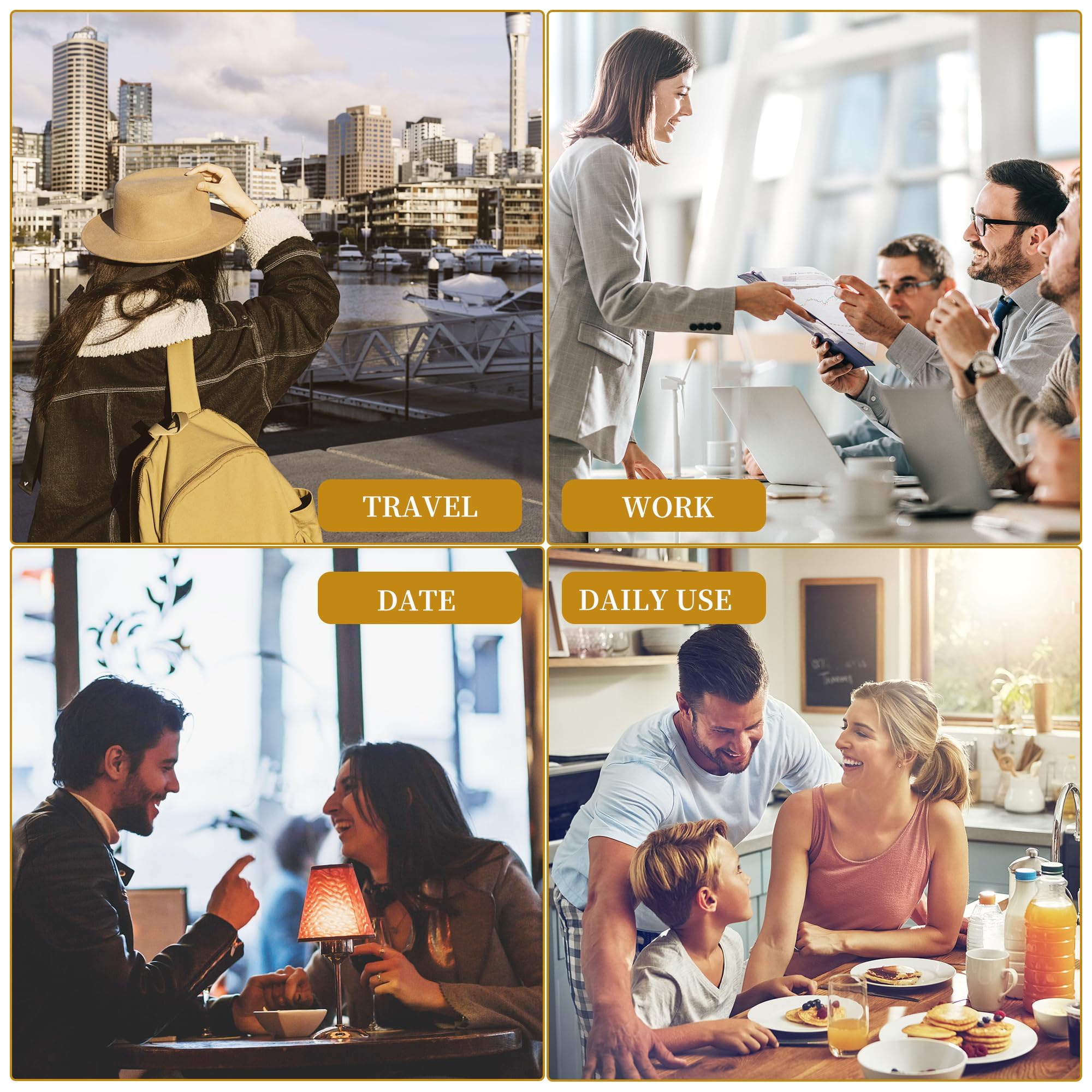 ACMYCH 2PCS Travel Perfume Refillable Bottle – 5ml, Bottom-Filling Atomizers (Black & Silver)