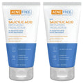 AcneFree Blackhead Removing Exfoliating Scrub — 2% Salicylic Acid, Charcoal & Jojoba (Pack of 2)