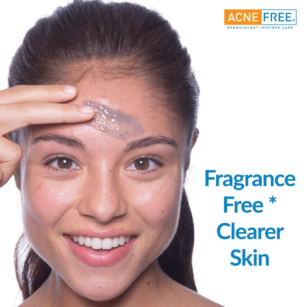 AcneFree Blackhead Removing Exfoliating Scrub — 2% Salicylic Acid, Charcoal & Jojoba (Pack of 2)