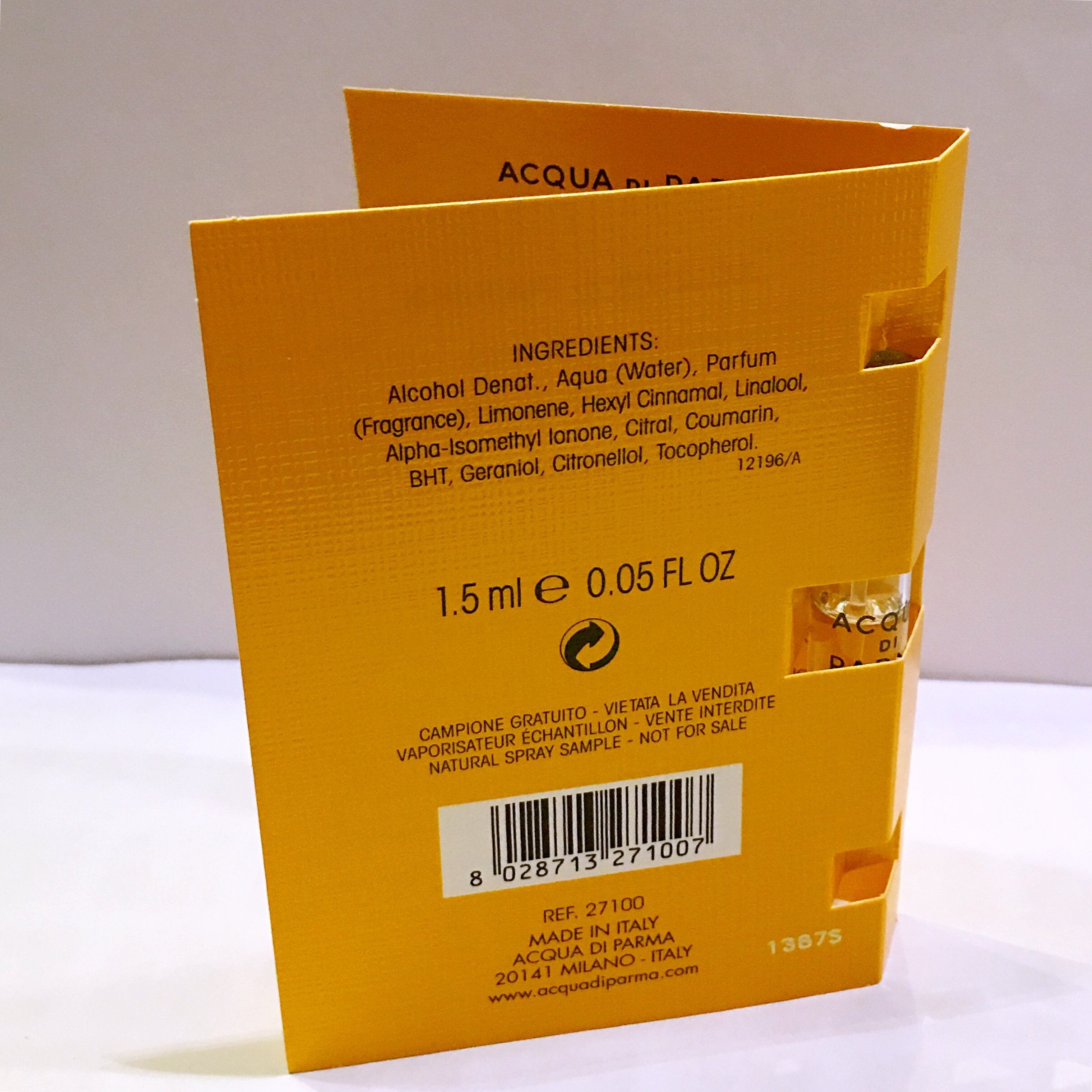 Acqua Di Parma Colonia Pura Eau de Cologne for Men – 0.05 oz Sample Spray