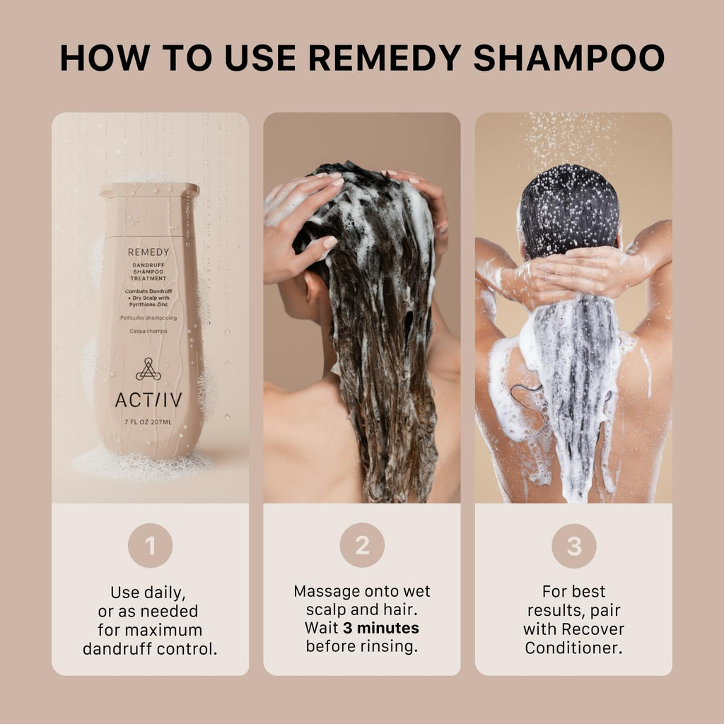 ACTIIV Remedy Dandruff Shampoo Treatment | Plant-Based, Color-Safe & Vegan