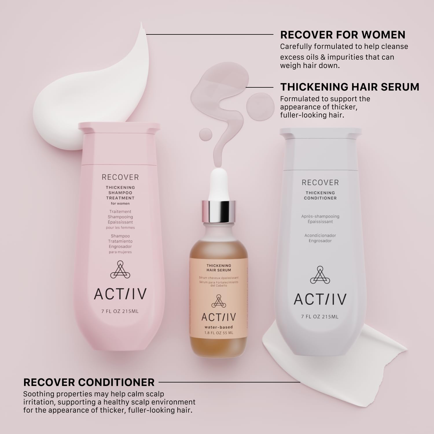 ACTIIV Ultimate Power Trio for Women – Fuller Hair, Scalp Care, Vegan & Color-Safe
