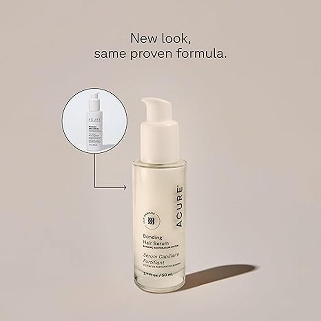 Acure Bonding Hair Serum – Lightweight Leave-In for Frizz Control & Shine (1.7 fl oz)