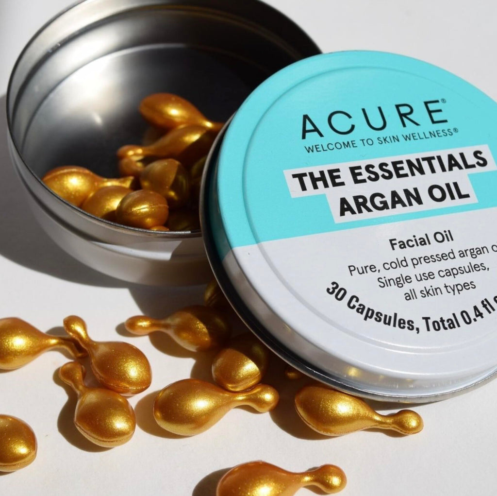 Acure The Essentials Argan Oil Capsules | Certified Organic Argan Oil in Vegan Capsule Packs