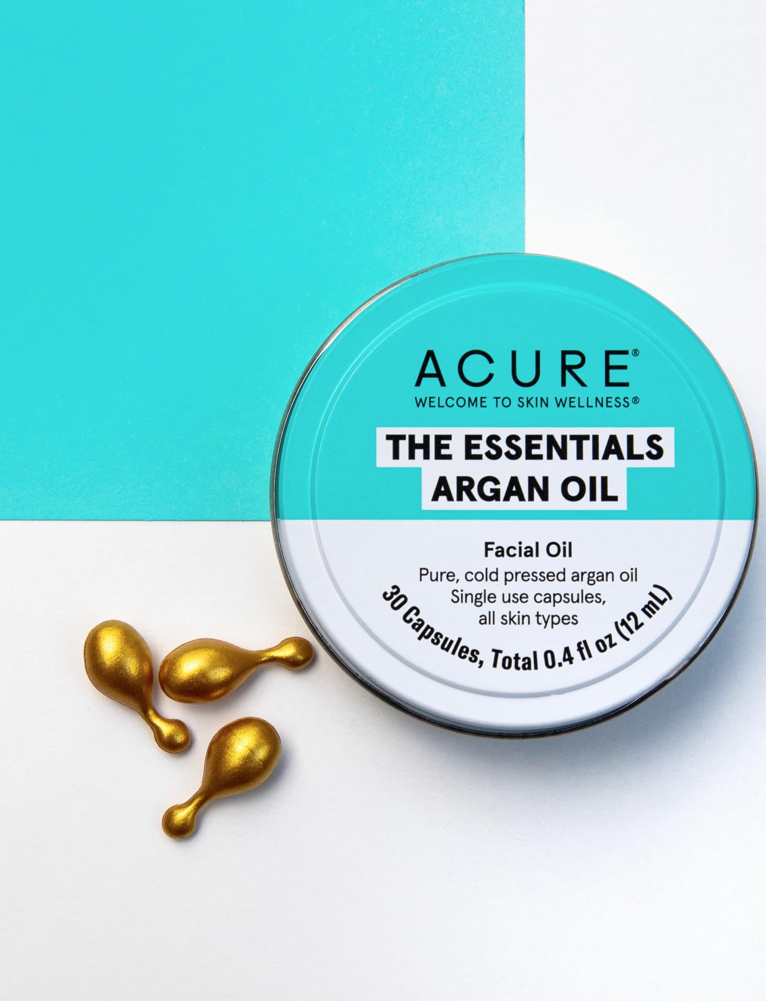 Acure The Essentials Argan Oil Capsules | Certified Organic Argan Oil in Vegan Capsule Packs