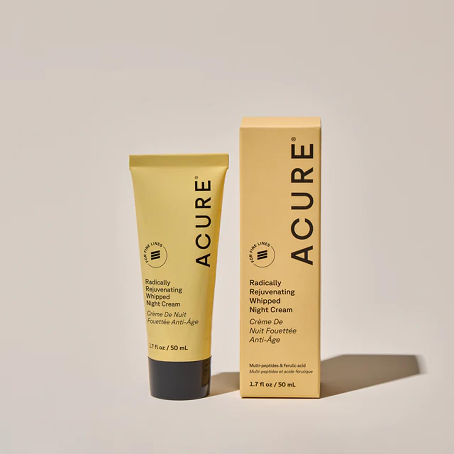 Acure Radically Rejuvenating Whipped Night Cream – Peptide Night Moisturizer with Vitamin C (2 Pack)
