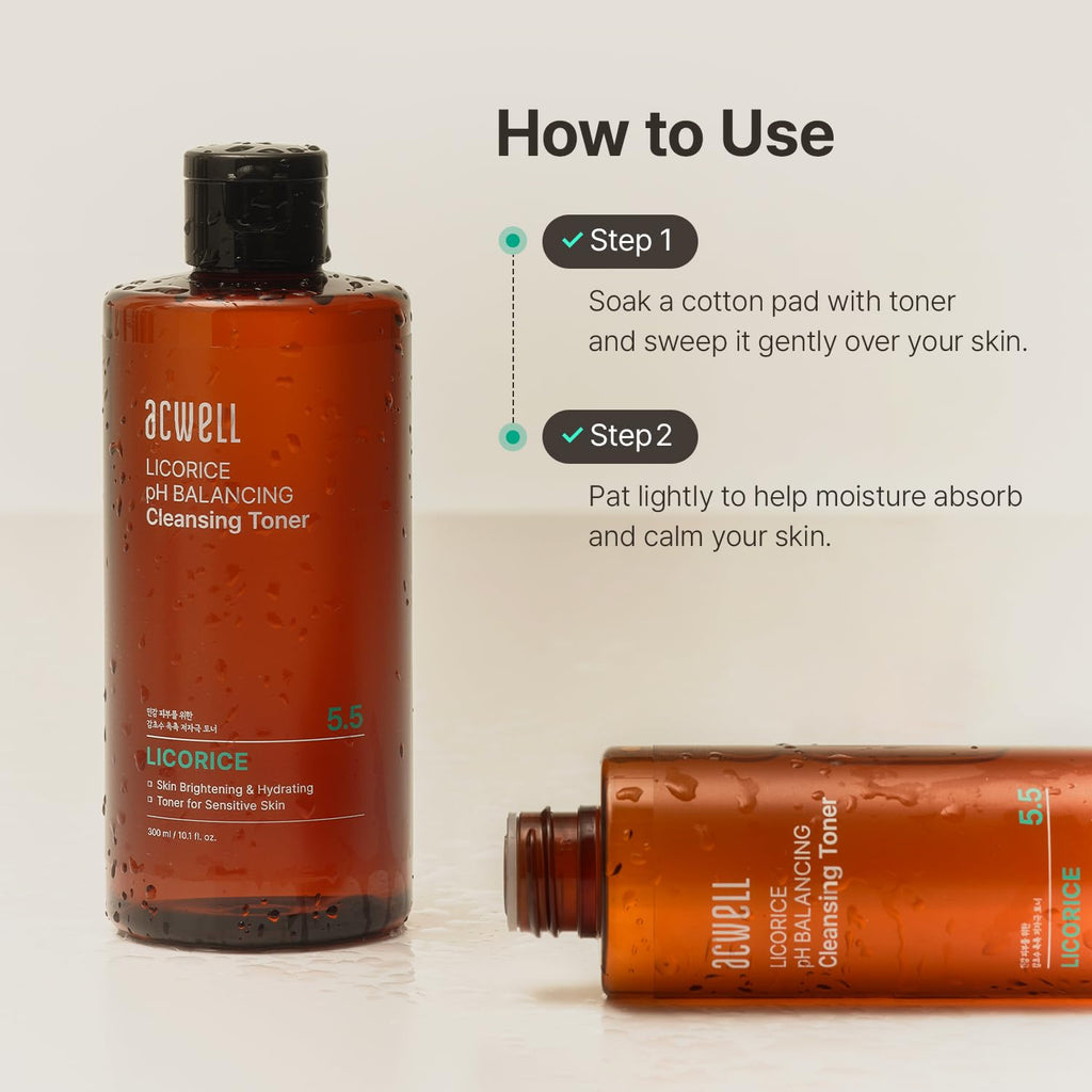 ACWELL Licorice pH Balancing Cleansing Toner – Hydrating, Gentle pH 5.5-6