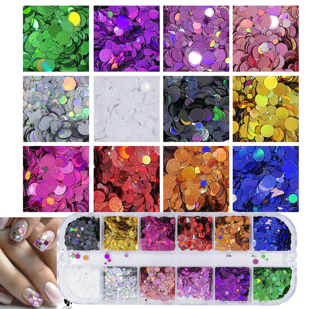 AddFavor 4-Box Holographic Nail Sequins Set – Butterfly, Star, Hearts & More