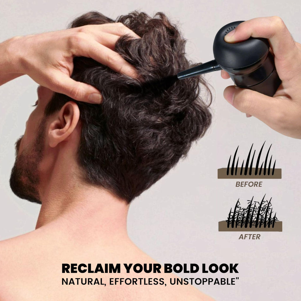 Adglamful Hair Building Fibers Kit for Thinning Hair – Dark Brown + Hold Spray | Instant Natural Finish