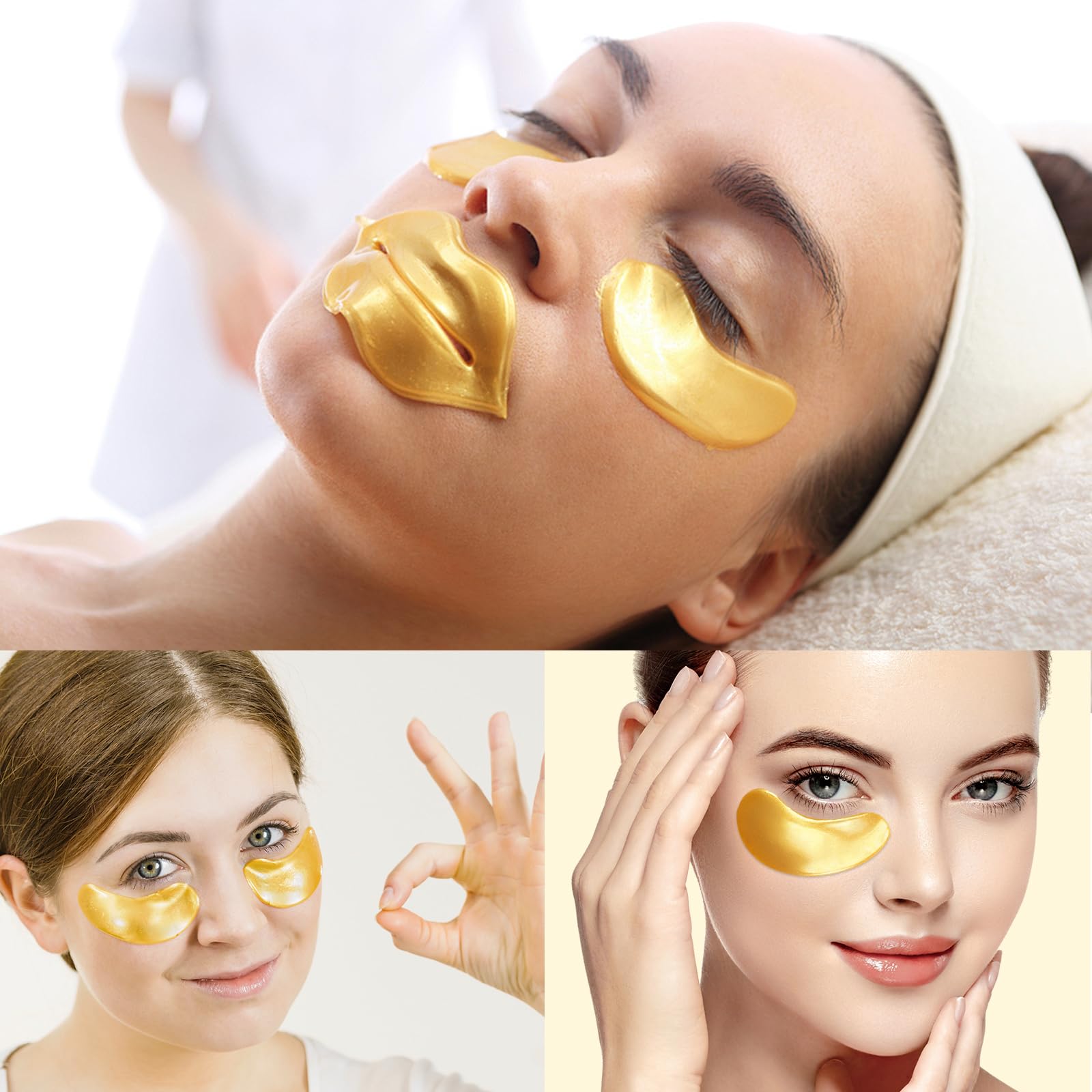 Adofect Collagen Lip & Eye Mask Set – Hydrating, Revitalizing (40 Pairs)