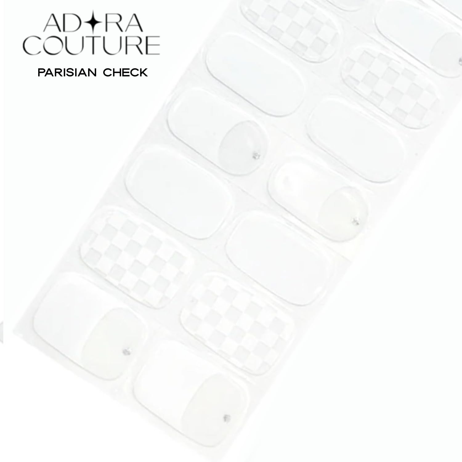 Adora Couture Semi Cured Gel Nail Strips – 20 Pcs Kit | Easy At-Home Manicure