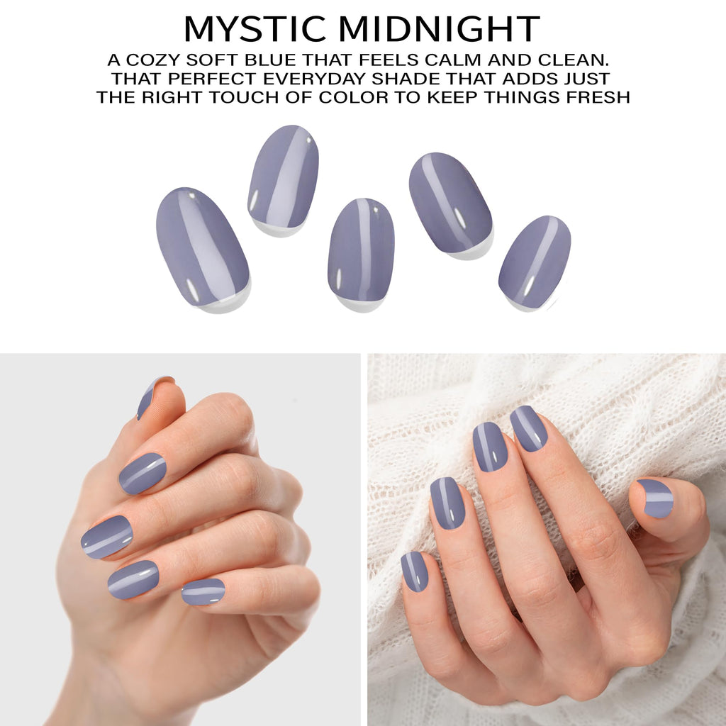 Adora Couture Semi-Cured Gel Nail Strips – Mystic Midnight | Salon-Quality at Home