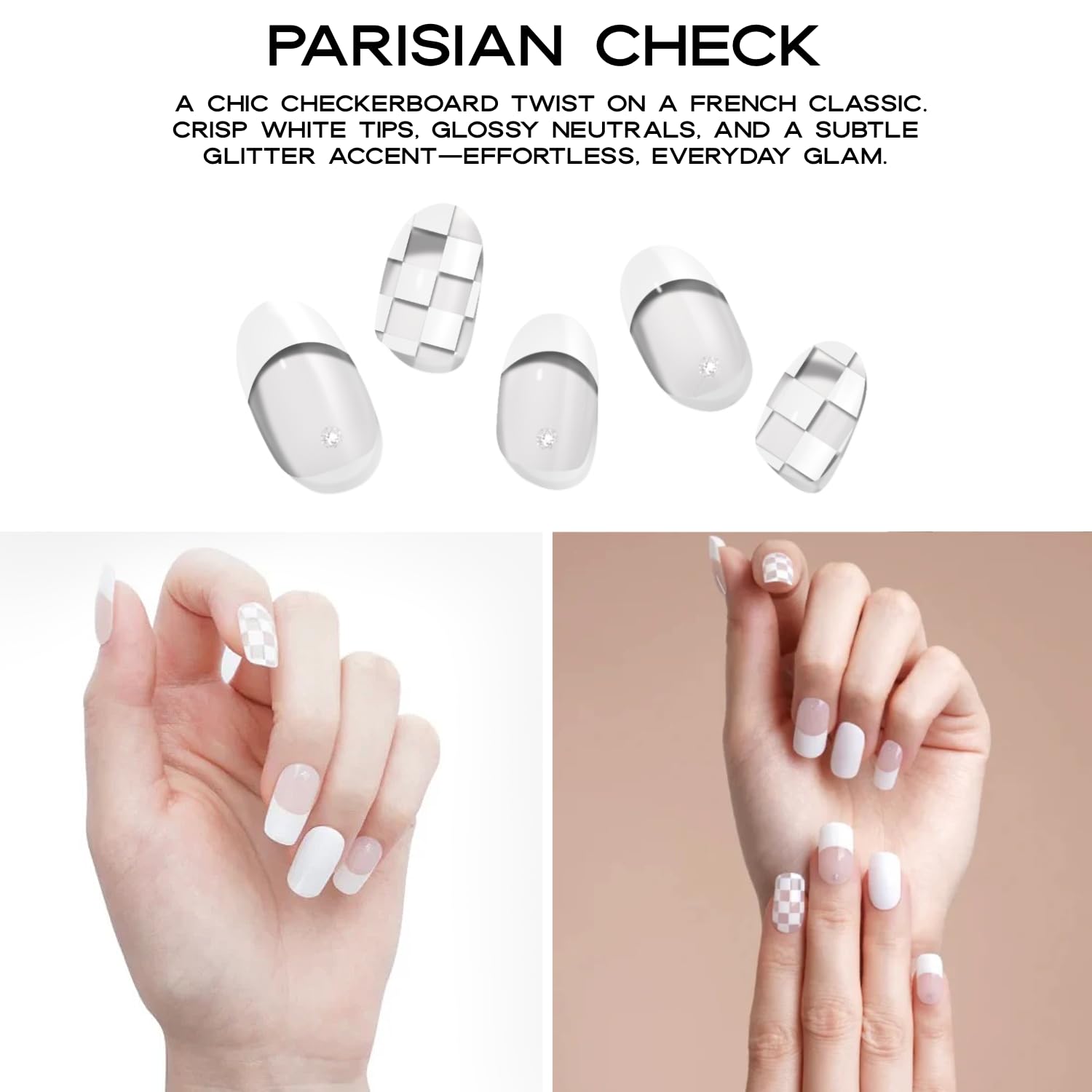 Adora Couture Semi Cured Gel Nail Strips – 20 Pcs Kit | Easy At-Home Manicure