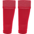 Sock Stack Adults Unisex Red Football Leg Sleeve Socks Compression Support Over Shin Pads