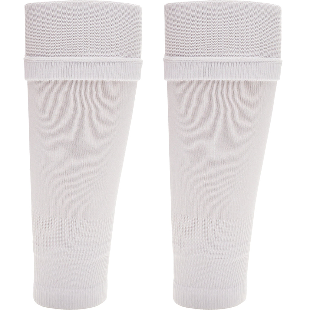 Sock Stack Adult Size White Football Leg Sleeve Socks Compression Over Shin Pads