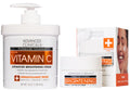 Advanced Clinicals Brightening Vitamin C Body Cream & Vitamin C Eye Cream Set – Hydrating 2pc Skin Care Bundle