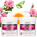 Advanced Clinicals Bulgarian Rose Lotion – Rose Scented Vitamin C Body Moisturizer (16 oz, 2-Pack)