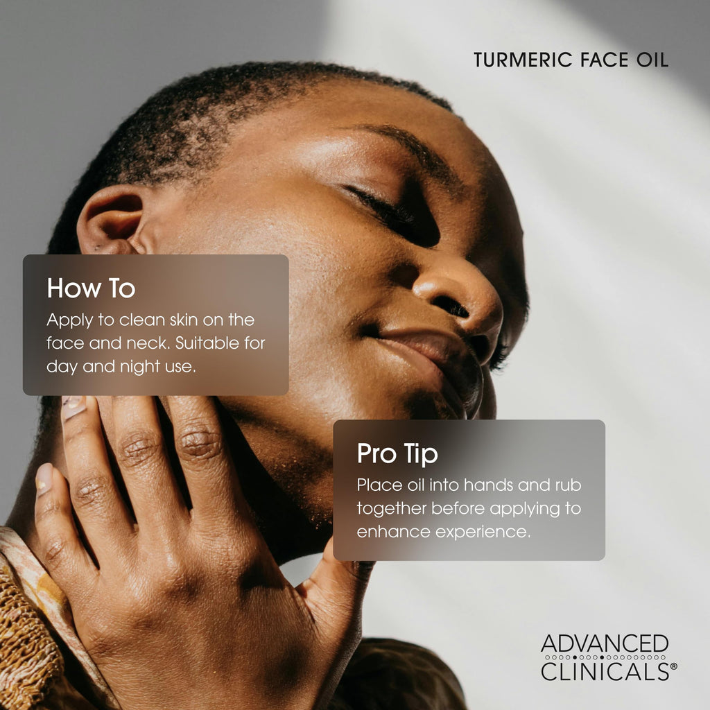 Advanced Clinicals Collagen Facial Serum + Turmeric Oil Face Serum – 2-Pack Anti-Aging Skincare Set
