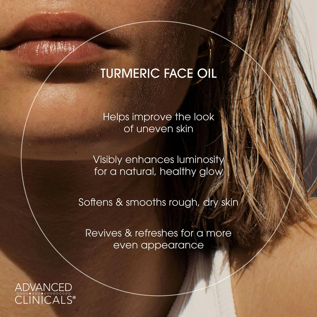 Advanced Clinicals Collagen Facial Serum + Turmeric Oil Face Serum – 2-Pack Anti-Aging Skincare Set
