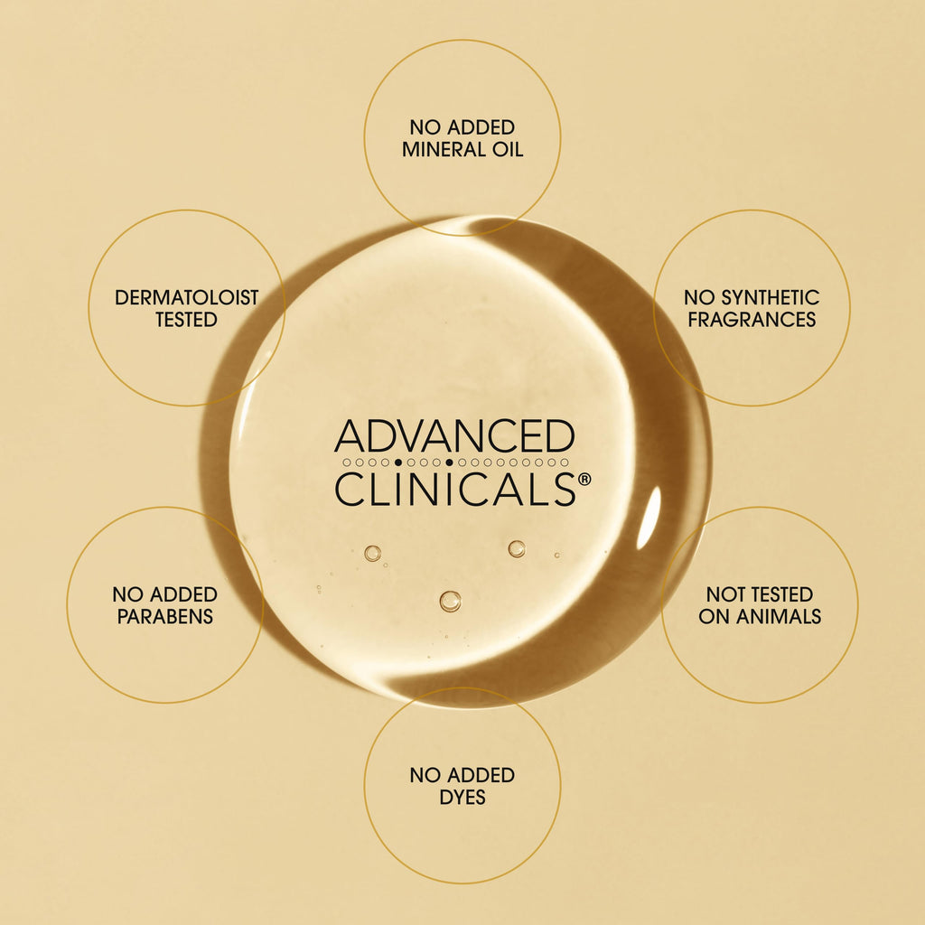Advanced Clinicals Vitamin C Brightening Body Oil – Hydrating Glow for All Skin Types, 12 fl oz