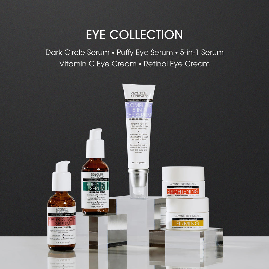 Advanced Clinicals Vitamin C + Caffeine Eye Balm | Hydrating Under Eye Cream, 1 fl oz