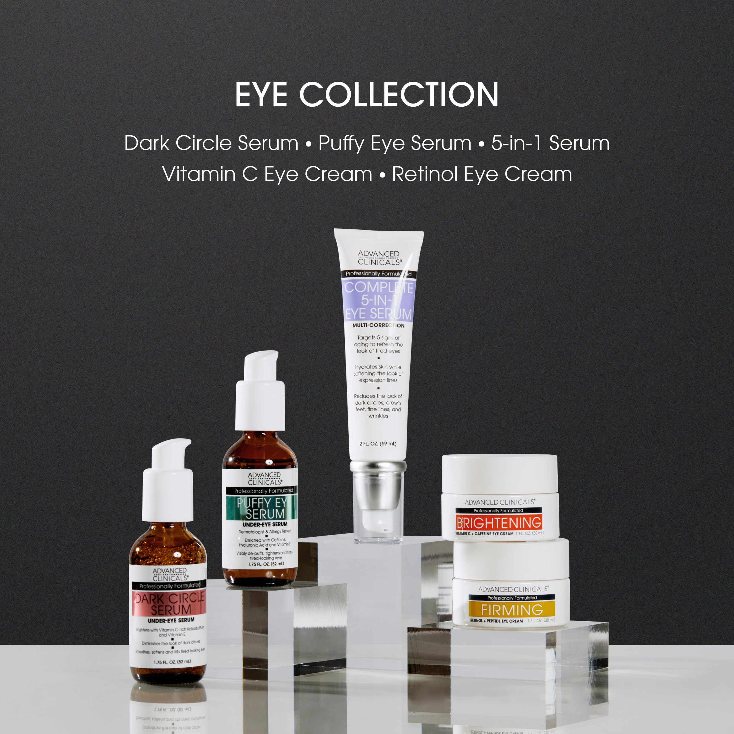 Advanced Clinicals Vitamin C + Caffeine Eye Balm | Hydrating Under Eye Cream, 1 fl oz
