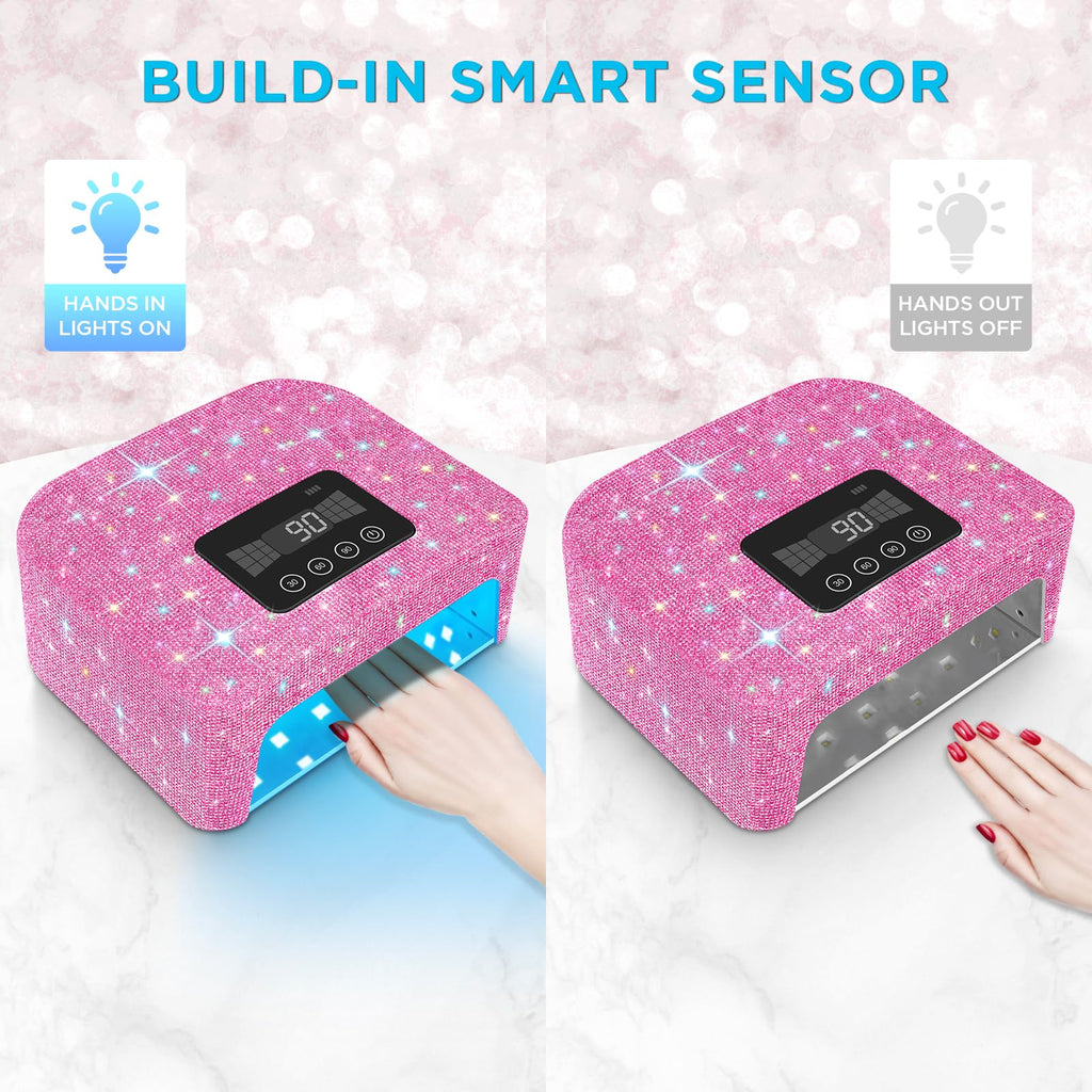 Aedavey Cordless UV Nail Lamp – Rechargeable LED Gel Nail Light, 4 Timer Modes, Home Salon
