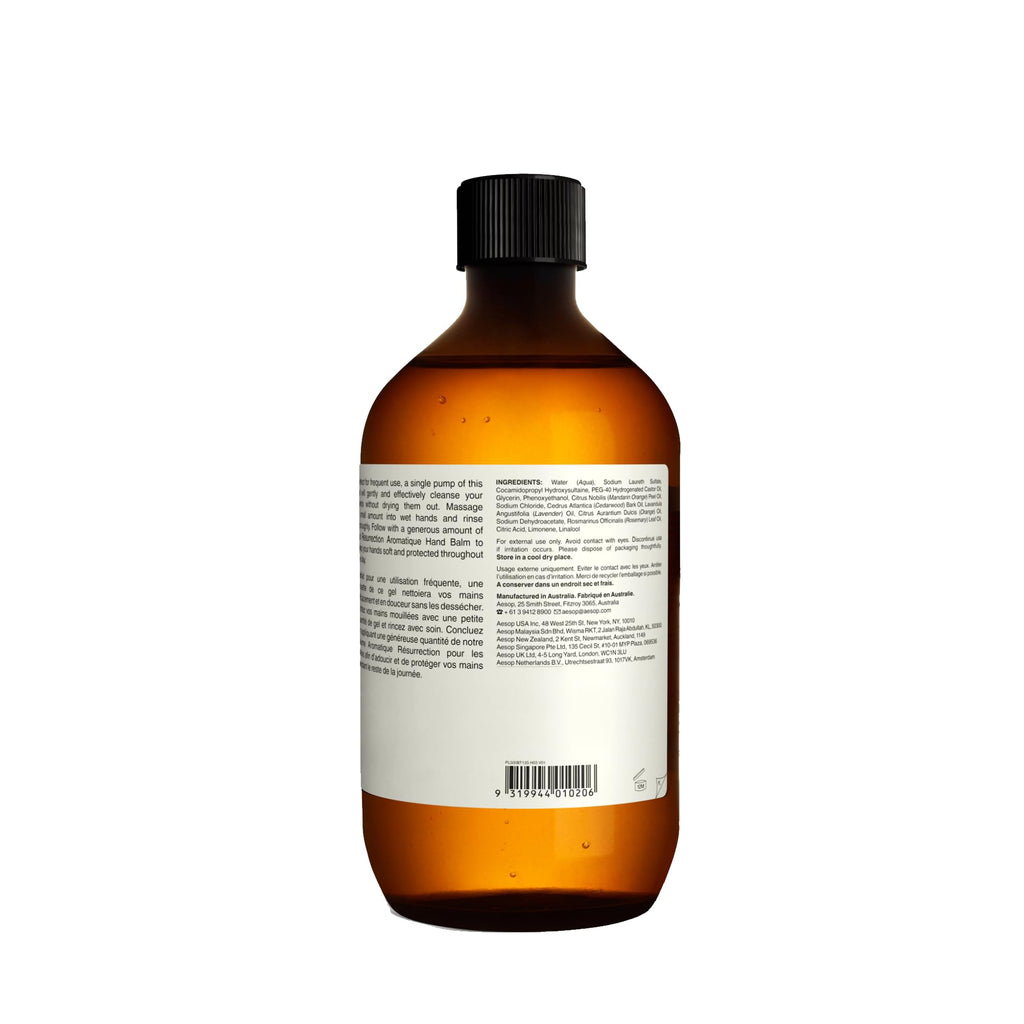 Aesop Resurrection Aromatique Hand Wash Refill — Gentle Cleanser (3 x 500mL)