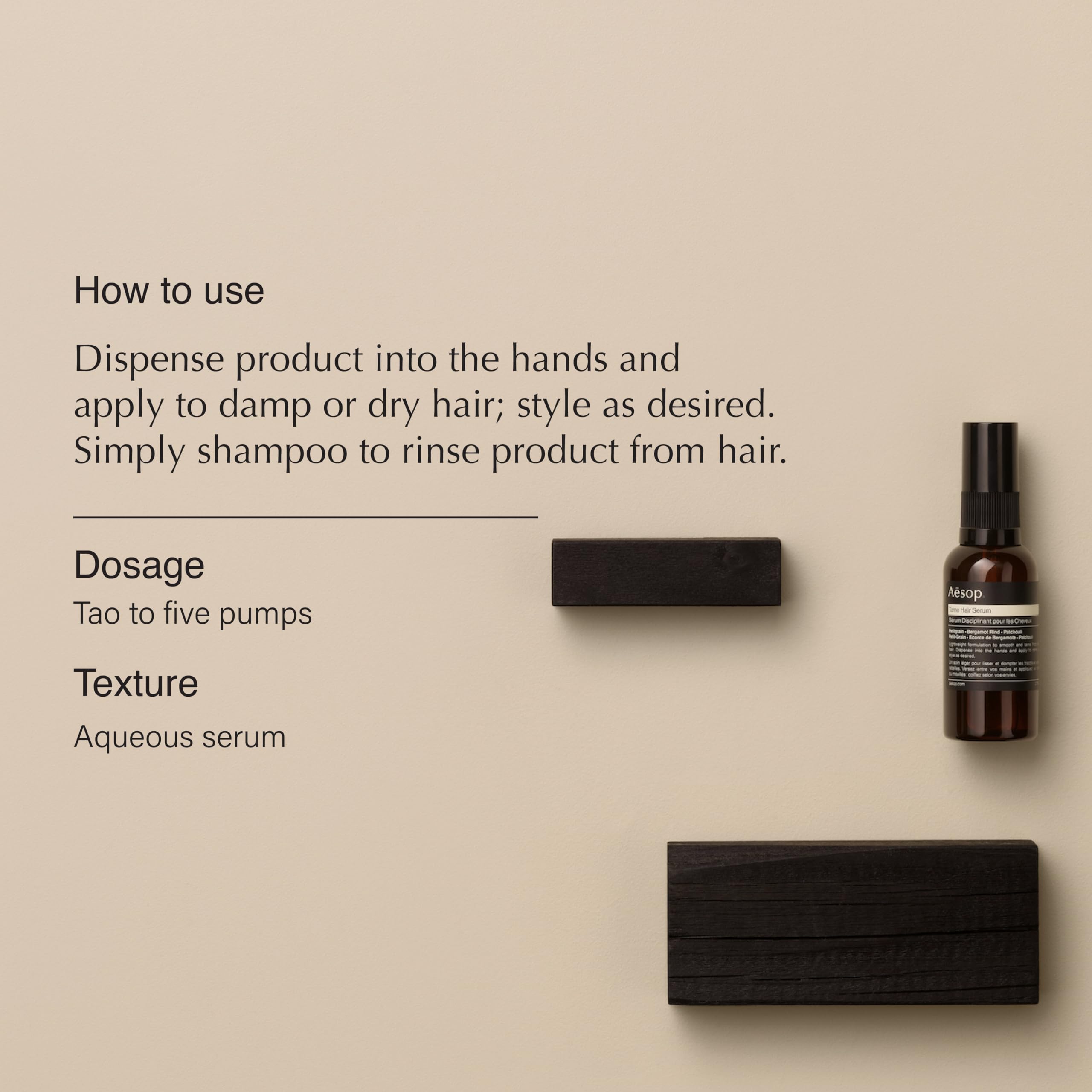Aesop Tame Hair Serum | Smooth Flyaways & Frizz — Lightweight, Non-Sticky Formula | 2 oz / 60 mL