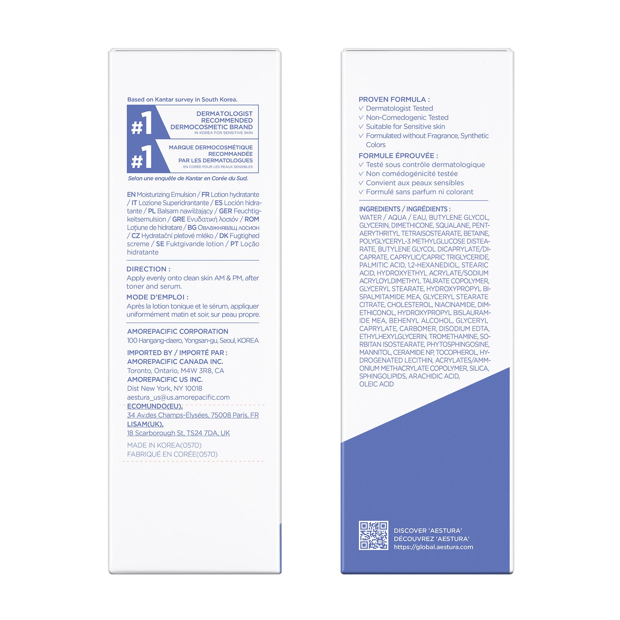 AESTURA ATOBARRIER365 Lightweight Moisturizer with Ceramides | Barrier Support + Hydration for Dry, Normal & Sensitive Skin