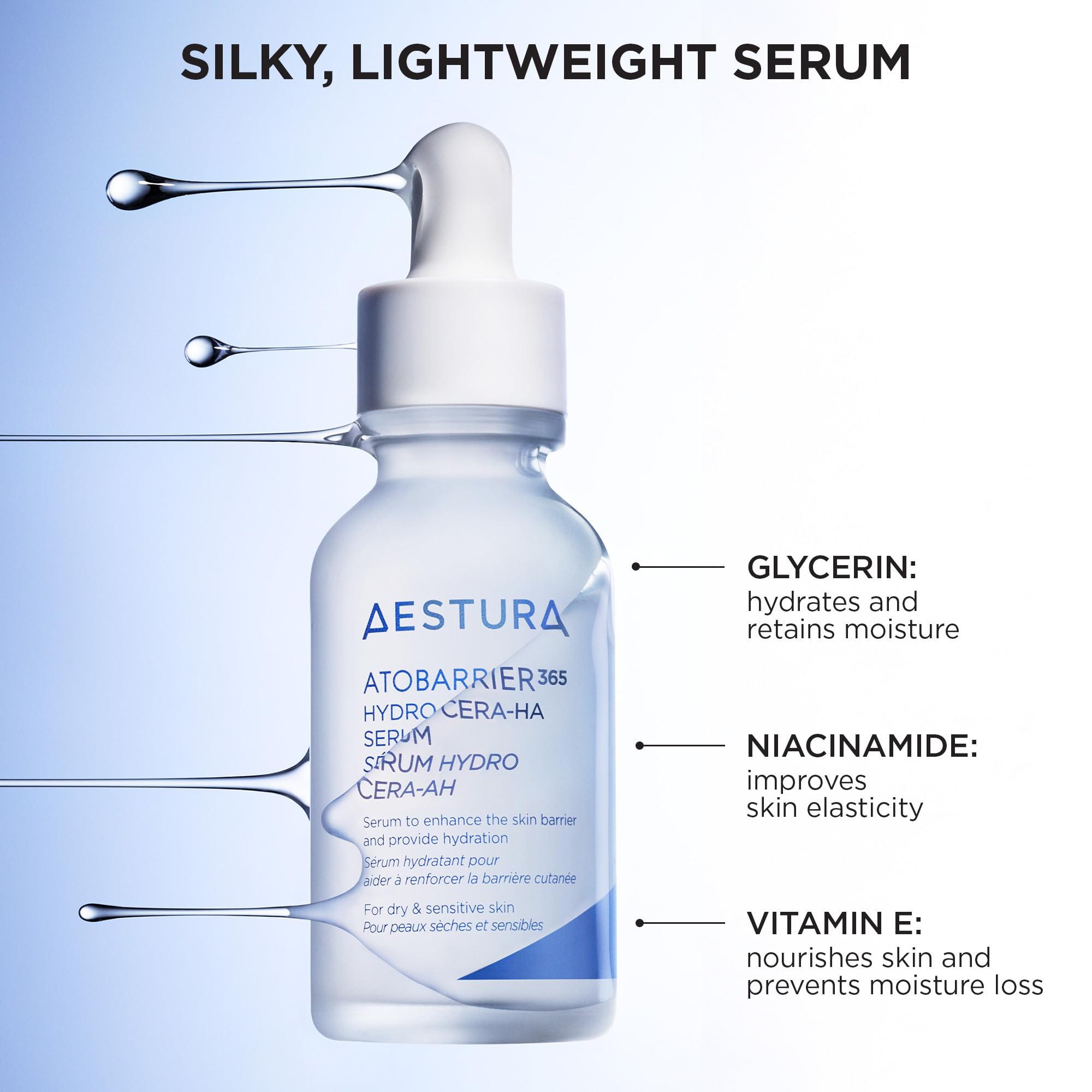 AESTURA ATOBARRIER365 Hydro CERA-HA Serum — Ceramides, Hyaluronic Acid & Niacinamide for Deep Hydration | 30ml
