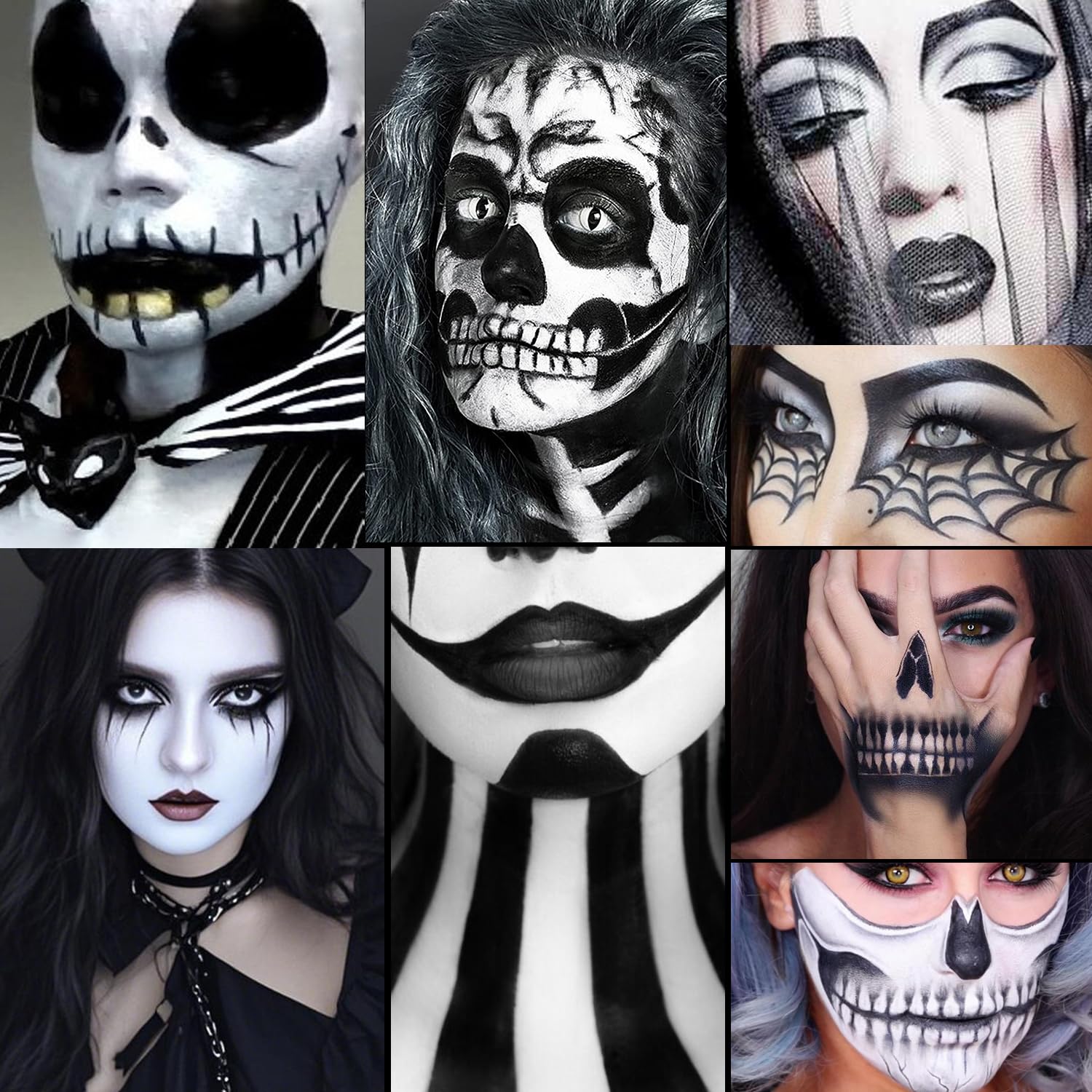 Afflano Goth Makeup Kit – 26-Piece Halloween SFX Set for Creative Gothic Looks