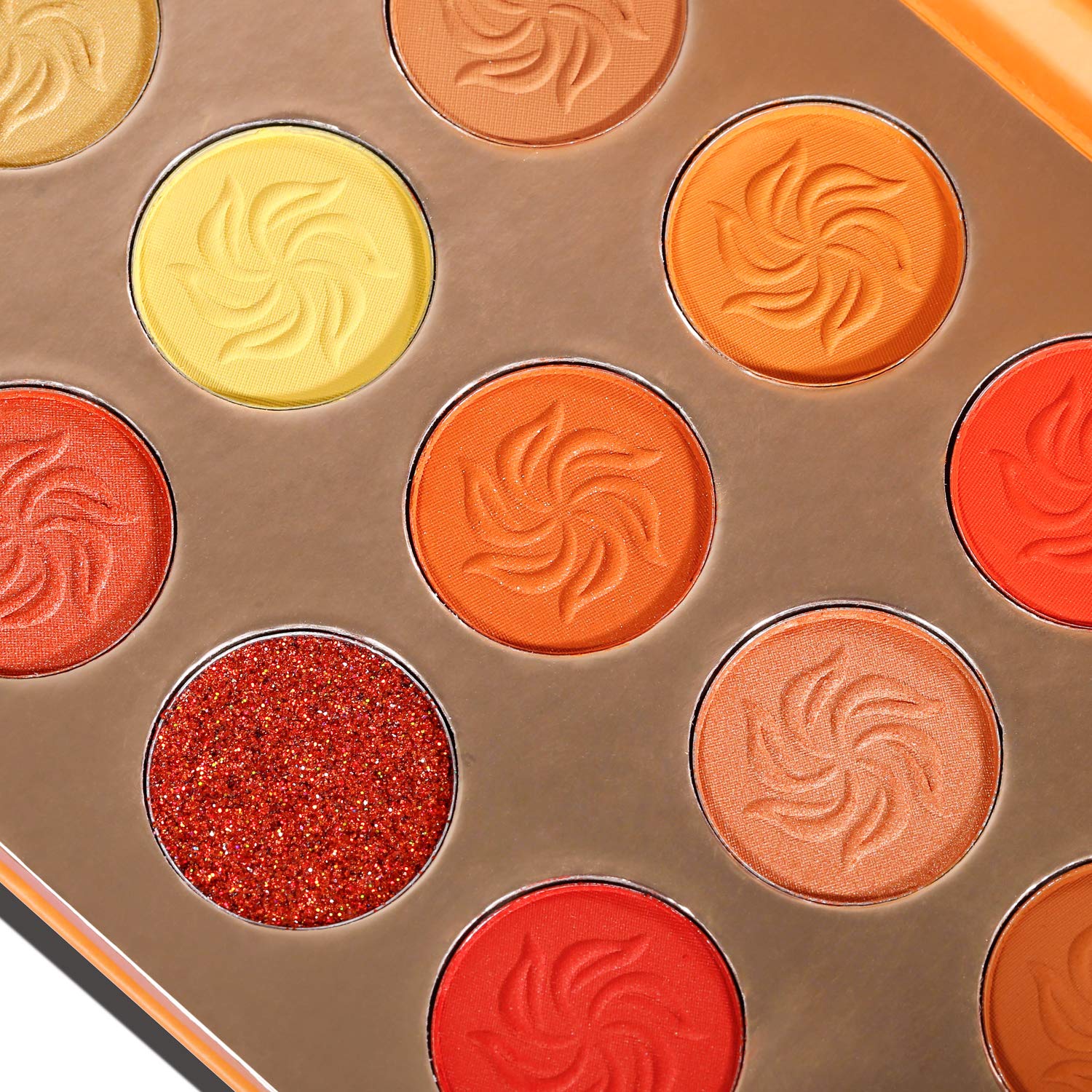 Afflano Sunset 15-Color Eyeshadow Palette – Warm Red-Orange Tones, Cruelty-Free